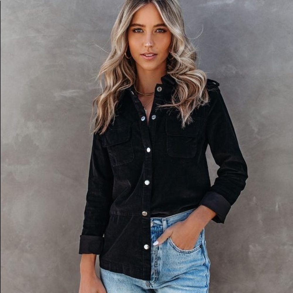 Vici Corduroy Button Down Top